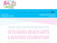 Tablet Screenshot of daniabeachartsandseafoodcelebration.com